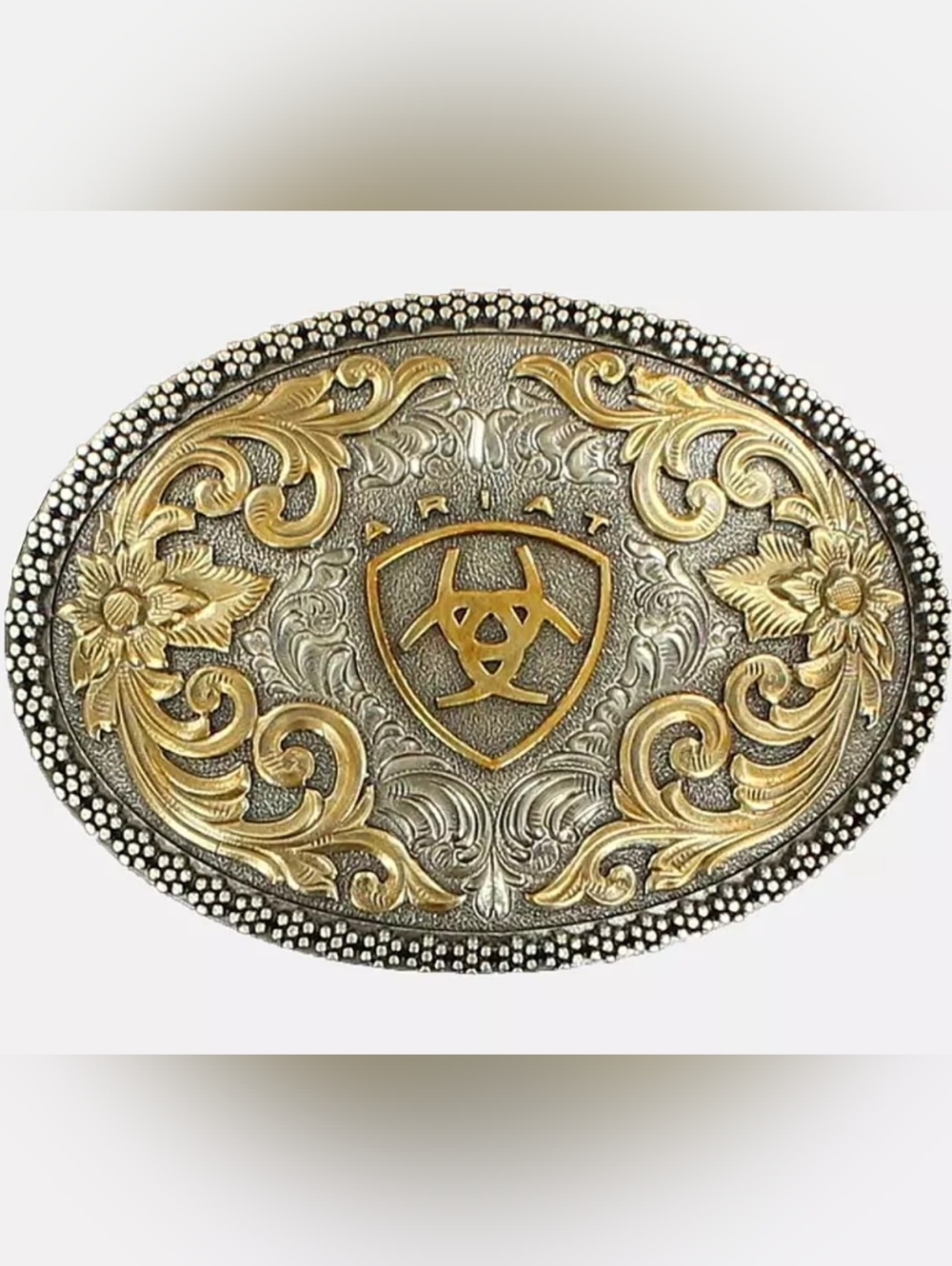 NWT Buckle Belt Buckle Two-Tone Gold and Silver Ornate Western Belt Buckle